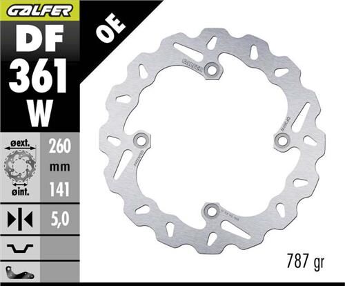 Suzuki V-Strom DL650 Arka Fren Diski 260 mm 2004-2006 GALFER DALGALI SABİT DİSK