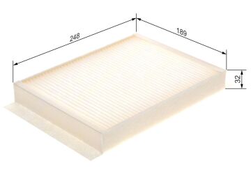 Mercedes C Serisi W205 Kasa C200 D Dış Polen Filtresi 1.6 160 Beygir 2014-2021 BOSCH