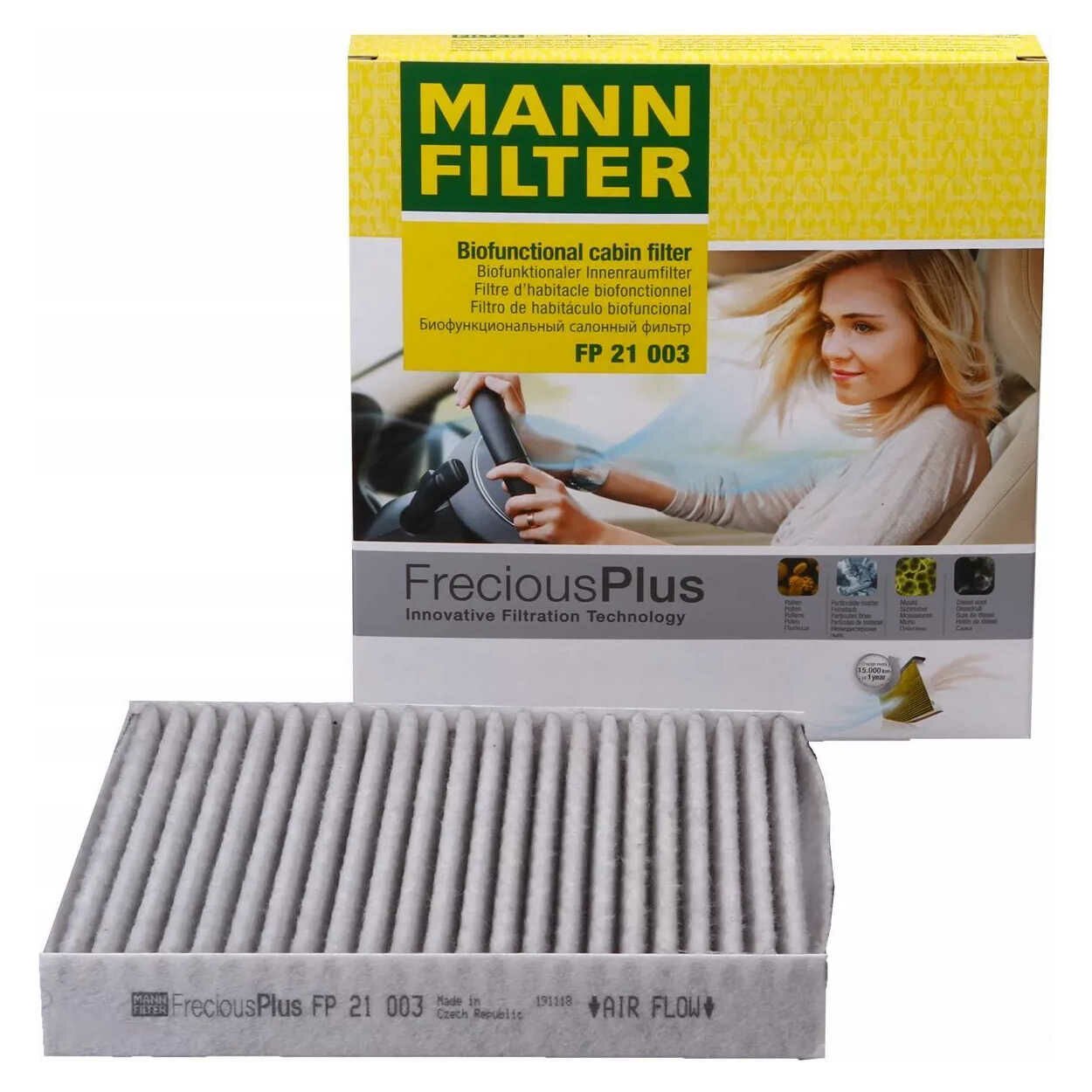 Honda Civic Antialerjik Karbonlu Polen Filtresi 1.6 Benzinli i-Vtec 125 Beygir FC5 2017 Sonrası MANN