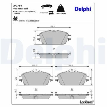 Mercedes C Serisi W205 Kasa C180 Ön Fren Balatası Standart Paket İçin 2014-2021 DELPHI