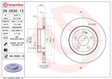 Mercedes C Serisi W205 Kasa C180 Arka Fren Diski 300 mm Çap AMG Spor Paket İçin 2014-2021 BREMBO