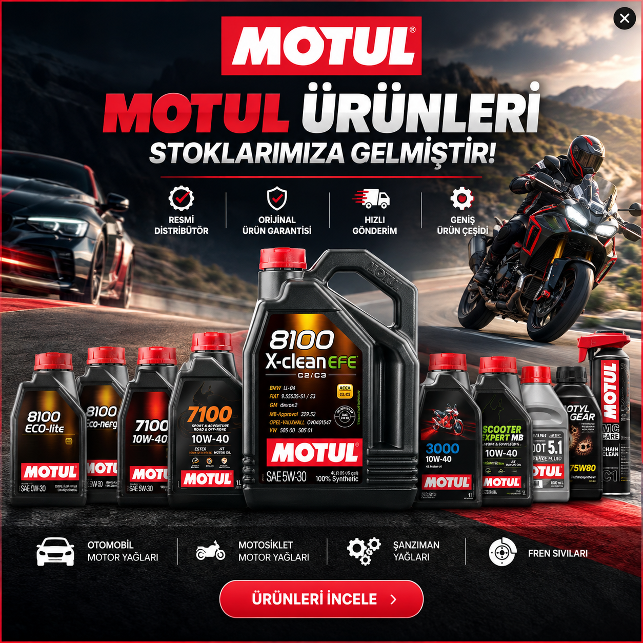 Motul Yağ ve Katkıları