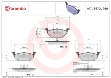 Audi A3 Performanslı Ön Fren Balatası 1.6 102 Beygir 280 mm Disk İçin 2004-2013 BREMBO XTRA