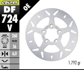 Harley Davidson Sportster Iron 883 Xl883N Arka Fren Diski 260 mm 2014 2022 Arası GALFER YUVARLAK SABİT ÇELİK DİSK