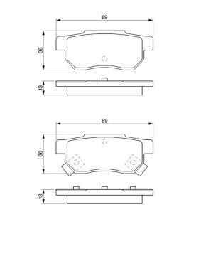 Honda Civic 6 Arka Disk Fren Balatası 1996-2001 BOSCH