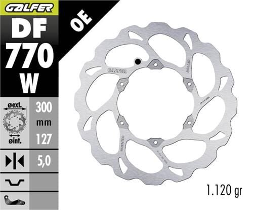 Husqvarna Enduro 701 Ön Fren Diski 300 mm 2021 Sonrası GALFER DALGALI SABİT DİSK
