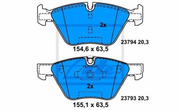 BMW 5 Serisi E60 Kasa 520d Ön Fren Balatası 163 Beygir 310 mm Disk İçin 2004-2011 ATE ORIGINAL