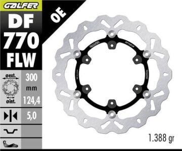 Husqvarna Enduro 701 Ön Fren Diski 300 mm 2021 Sonrası GALFER DALGALI HAREKETLİ ÇELİK DİSK