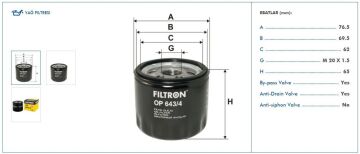 Renault Megane 3 Yağ Filtresi 1.5 dci Start&Stop Olmayan Modeller İçin 2009-2015 FILTRON