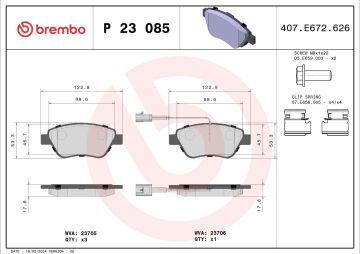 Fiat Linea Ön Fren Balatası 1.3 Multijet 95 Beygir Fişli 2007-2017 BREMBO