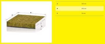 Opel İnsignia A Antialerjik Karbonlu Polen Filtresi 1.4 Turbo 140 Beygir  2008-2016 MANN