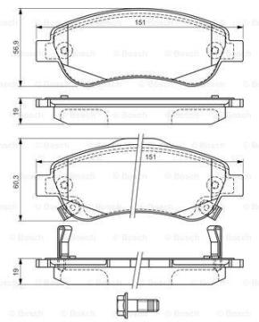 Honda CR-V Ön Fren Balatası 2.0 150 Beygir 2007-2012 BOSCH
