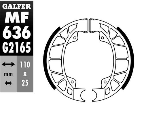 Vespa LX 150 Arka Kampana Fren Balatası 2005 2010 Arası GALFER