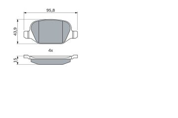 Fiat Linea Arka Fren Balatası 1.6 Multijet 105 Beygir 2007-2017 BOSCH