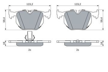 BMW X3 Serisi E83 Kasa Arka Fren Balatası 2004-2010 BOSCH