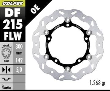 Kawasaki Z 900 Rs Ön Fren Diski 300 mm 2018 Sonrası GALFER DALGALI HAREKETLİ ÇELİK DİSK