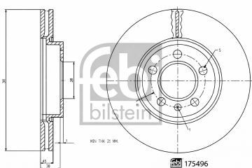 Seat Arona Ön Fren Diski 1.0 TSI 115 Beygir 276 mm Çap 2017 Sonrası FEBI