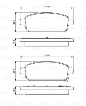 Opel Astra J Arka Fren Balatası 1.6 CDTI 110 Beygir 2010-2015 BOSCH