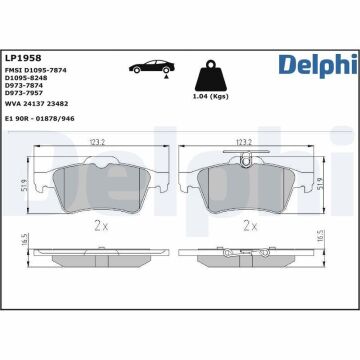 Opel Vectra C Arka Fren Balatası 1.6 16V 2002-2008 DELPHI