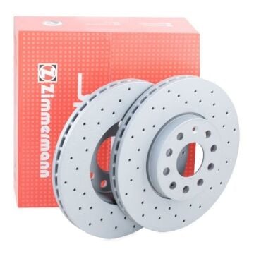 Volkswagen Golf 7 Performanslı Ön Fren Diski 1.0 TSI 110 Beygir 288 mm Çap Delikli 2013-2020 ZIMMERMANN