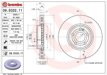 Mercedes GLA Serisi H247 Kasa GLA200 1.3 163 Beygir Ön Fren Diski 305 mm Çap Standart Paket 2020 Sonrası BREMBO