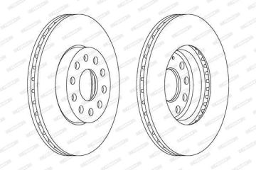 Volkswagen Golf 8 Ön Fren Diski 1.0 eTSI 110 Beygir 288 mm Çap 2021 Sonrası FERODO