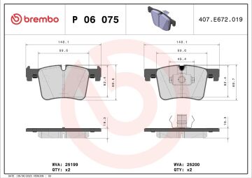 BMW F26 X4 20d xDrive Ön Fren Balatası 2014-2018 BREMBO