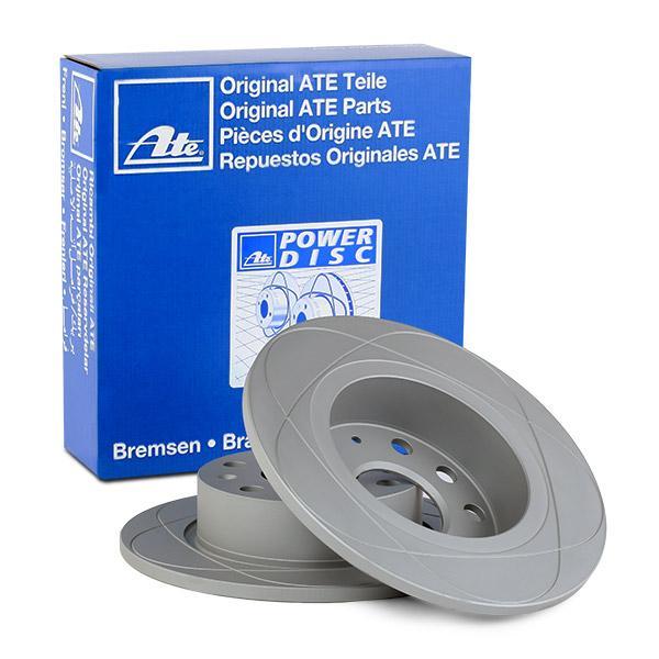 Volkswagen Golf 6 Performanslı Arka Fren Diski 1.6 TDI 105 Beygir 253 mm Çizgili 2009-2012 ATE POWER DISC
