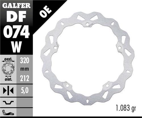 Honda NC 700 X Ön Fren Diski 320 mm 2012-2013 ABS'siz Modellere GALFER DALGALI SABİT DİSK