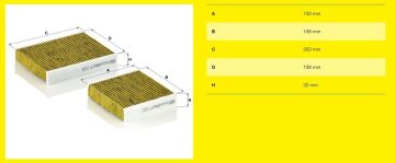 Peugeot 207 Antialerjik Karbonlu Polen Filtresi 1.6 hdi 110 Beygir 2006-2012 MANN