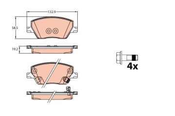 Fiat Egea Ön Fren Balatası 1.4 Benzinli 95 Beygir TRW