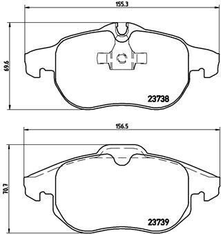 Opel Vectra C Ön Fren Balatası 2.2 DTI 2002-2008 BREMBO