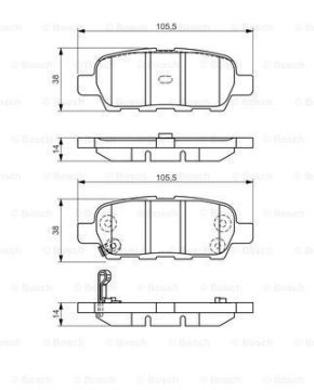 Nissan Qashqai Arka Fren Balatası 2.0 dci 2007-2013 BOSCH