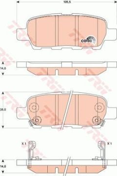 Nissan Qashqai Arka Fren Balatası 1.6 16V 2007-2013 TRW