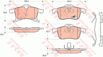 Opel Astra H Ön Fren Balatası 1.6 16V 115 Beygir 2005-2010 TRW