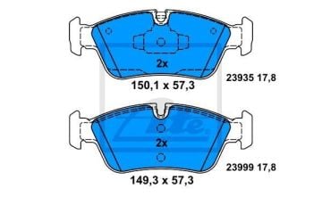 BMW 3 Serisi E90 316i Ön Fren Balatası 2005-2007 ATE ORIGINAL
