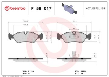 Opel Vectra B Ön Fren Balatası 1.6 16V 100 Beygir 1996-1998 BREMBO