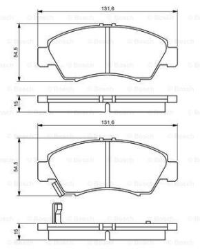 Honda Jazz Ön Fren Balatası 2002-2008 BOSCH