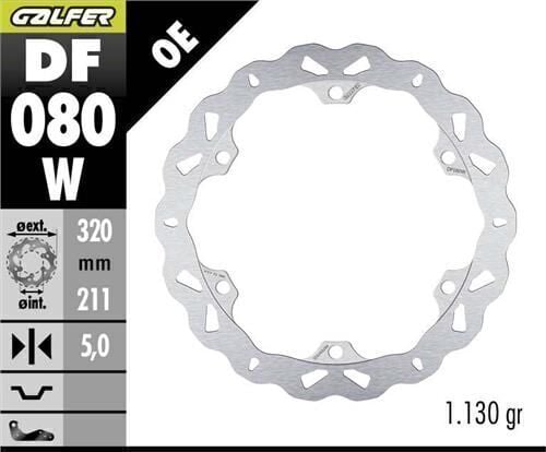 Honda FORZA 750 Arka Fren Diski 240 mm 2025 Sonrası GALFER DALGALI SABİT DİSK