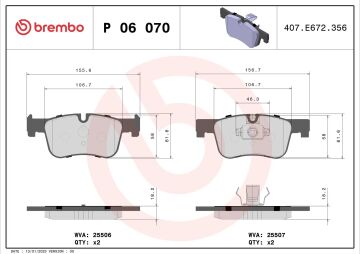 BMW 3 Serisi F30 318d Ön Fren Balatası 2.0 Dizel 150 Beygir 2012-2019 BREMBO