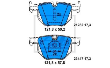 BMW X6 Seri E71 Kasa Arka Fren Balatası 30i / 30d 2008-2014 ATE ORIGINAL