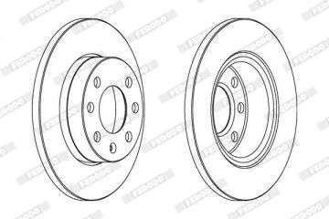 Opel Corsa C 1.2 Benzinli Ön Fren Diski 240 mm Çap ABS'siz Modellere 2001-2006 FERODO