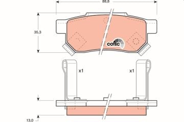 Honda City Arka Disk Fren Balatası 2006-2008 TRW