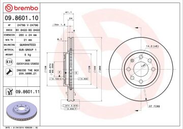Opel Corsa C 1.3 CDTI Dizel Ön Fren Diski 260 mm Çap 2001-2006 BREMBO
