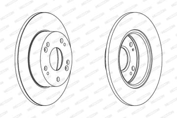 Honda Accord 8 Arka Fren Diski 260 mm Çap 2003-2008 FERODO