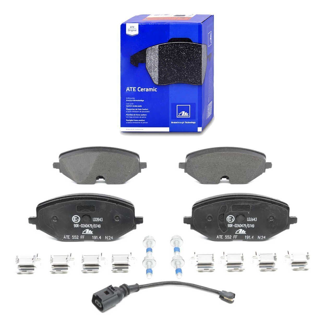 Audi A3 Performanslı Seramik Ön Fren Balatası 35 TFSI 1.5 150 Beygir 2020 Sonrası ATE SERAMİK