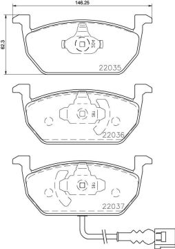 Seat Leon 3 Ön Fren Balatası 1.6 TDI 115 Beygir 276 mm Disk İçin 2013-2020 BREMBO