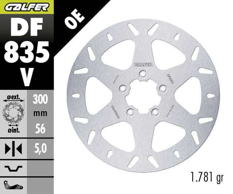 Harley Davidson Forty-Eight Xl1200X Ön Fren Diski 300 mm 2014 2022 Arası GALFER YUVARLAK SABİT ÇELİK DİSK