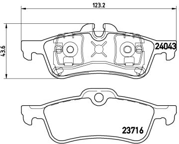 Mini Cooper S R53 Kasa Arka Fren Balatası 2001-2006 BREMBO