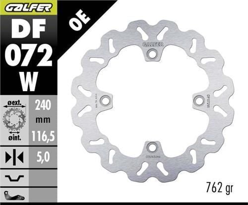 Honda CB 750 Arka Fren Diski 240 mm 2022 Sonrası GALFER DALGALI SABİT DİSK